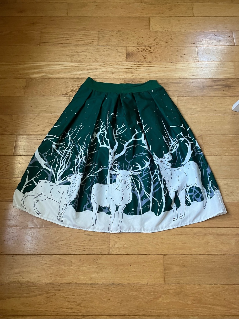 Vintage forest green winter skirt